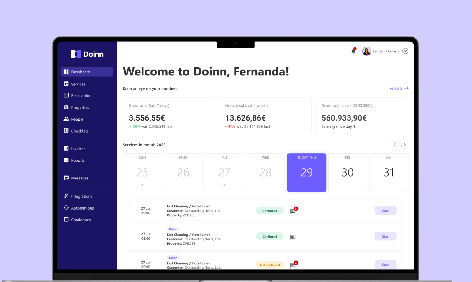 Doinn — services detail