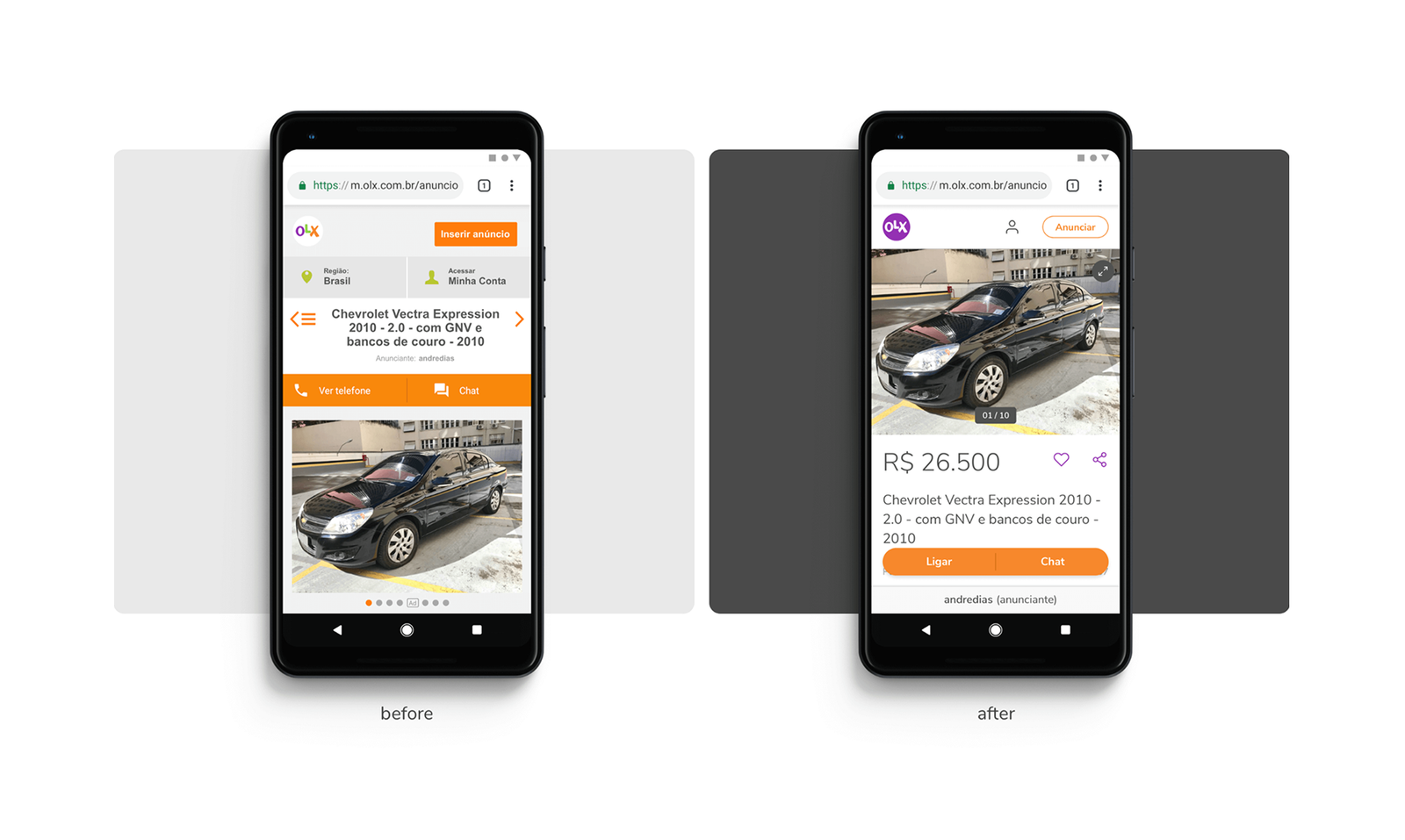 OLX Brazil — redesigned product page